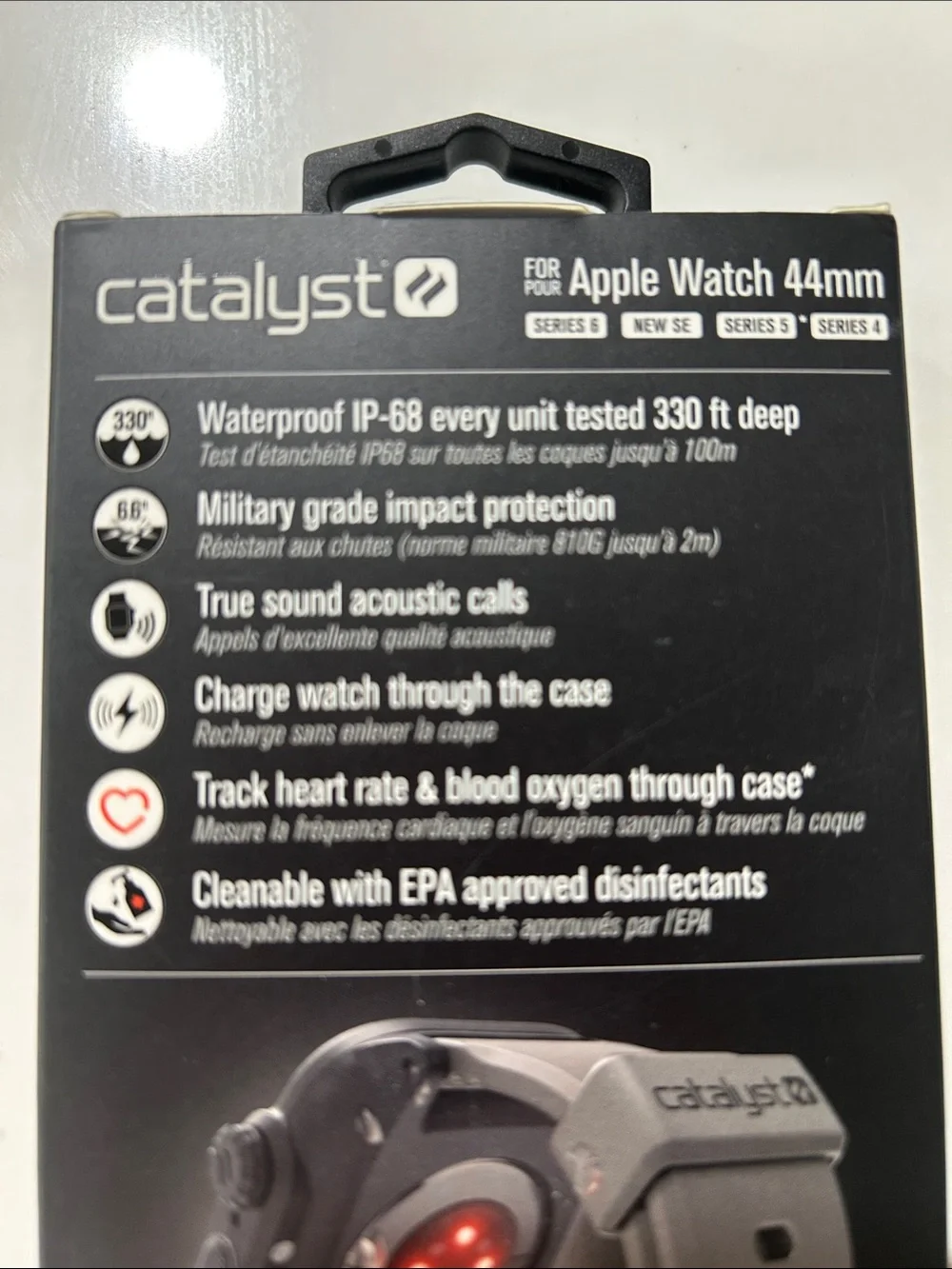 Catalyst Protective Waterproof Case for Apple Watch 44mm — Black